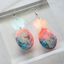 Load image into Gallery viewer, Asymmetrical Floral Oval - Psychedelic Infinity Earrings