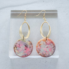 Load image into Gallery viewer, Gold Twirly Circular - Psychedelic Infinity Earrings