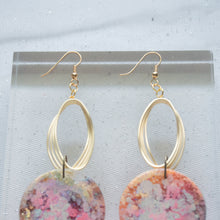 Load image into Gallery viewer, Gold Twirly Circular - Psychedelic Infinity Earrings