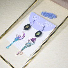 Load image into Gallery viewer, Asymmetrical Circular Zen Studs Sailormoon wand