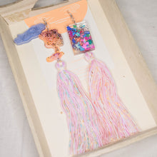 Load image into Gallery viewer, Oxpicious Bloops Mismatched Rect Layers Tassels all the way
