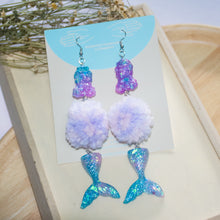 Load image into Gallery viewer, Princess belle + Mermaid tails with pomz