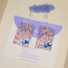 Load image into Gallery viewer, Oxpicious Bloops Hoop Rect Florals and Sequins