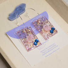 Load image into Gallery viewer, Oxpicious Bloops Hoop Rect Florals and Sequins