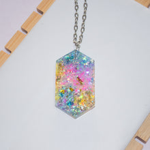 Load image into Gallery viewer, 6 sided charm holographic necklace