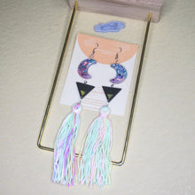 Load image into Gallery viewer, Moon Zen Triangle with Glitter Tassels