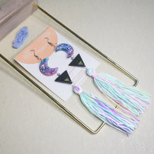 Load image into Gallery viewer, Moon Zen Triangle with Glitter Tassels