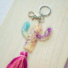 Load image into Gallery viewer, Cactus with tassels bag charm