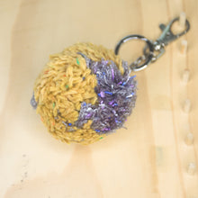 Load image into Gallery viewer, Extra large pomz bag charm - Yellow speckles & Grey Speckles