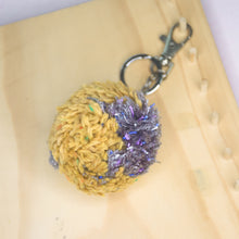 Load image into Gallery viewer, Extra large pomz bag charm - Yellow speckles & Grey Speckles