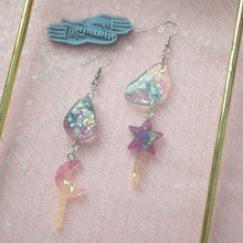 Load image into Gallery viewer, Face Pun(ch) Asy Shapey with wand Dangles