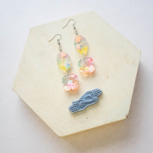 Load image into Gallery viewer, Spring Blooms Oval Florals Dangle