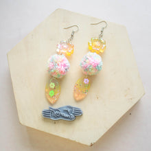 Load image into Gallery viewer, Spring Blooms Floral pomz dangles