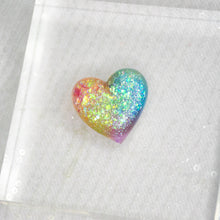 Load image into Gallery viewer, Pride Rainbow Big Heart brooch