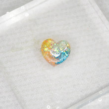 Load image into Gallery viewer, Pride Rainbow Heart face brooch