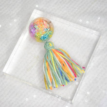 Load image into Gallery viewer, Pride Rainbow Smiley Tassels brooch