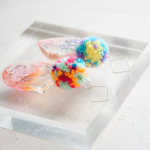 Load image into Gallery viewer, Diamond stud Asymmetrical pomz shapeys - Psychedelic Infinity Earrings