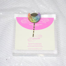 Load image into Gallery viewer, Pride rainbow Moon Hair Pin