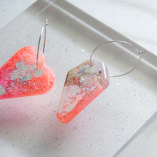 Load image into Gallery viewer, Asymmetrical Hook Shapey - Psychedelic Infinity Earrings