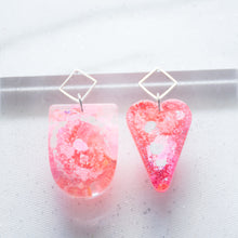Load image into Gallery viewer, Asymmetrical Diamond Study Shapey - Psychedelic Infinity Earrings