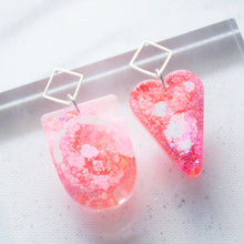 Load image into Gallery viewer, Asymmetrical Diamond Study Shapey - Psychedelic Infinity Earrings