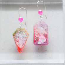 Load image into Gallery viewer, Asymmetrical Kidney Hook shapey - Psychedelic Infinity Earrings