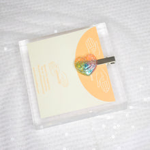 Load image into Gallery viewer, Pride rainbow Heart Hair Pin