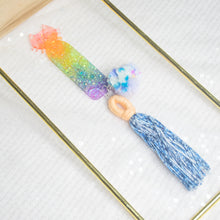 Load image into Gallery viewer, Pride Rainbow Cat with tassels Bookmark