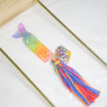 Load image into Gallery viewer, Pride Rainbow Mermaid tail with tassels Bookmark