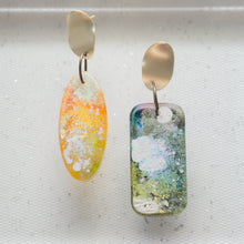 Load image into Gallery viewer, Asymmetrical Gold Stud Shapeys  - Psychedelic Infinity Earrings