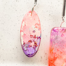 Load image into Gallery viewer, Asymmetrical Bar Shapeys - Psychedelic Infinity Earrings
