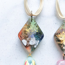 Load image into Gallery viewer, Asymmetrical Gold Twirly shapes with Tassels - Psychedelic Infinity Earrings