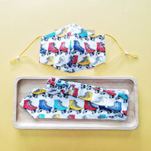 Load image into Gallery viewer, (Preorder) Fabric Face Mask / Headband 1.0 - Rollerskates