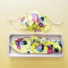 Load image into Gallery viewer, (Set 4.0) Matchy Fabric Face Mask + Headband - Cartoon