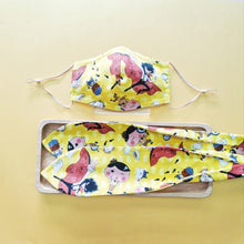 Load image into Gallery viewer, (Set 4.0) Matchy Fabric Face Mask + Headband - Cartoon