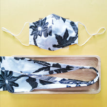 Load image into Gallery viewer, (Preorder) Fabric Face Mask / Headband 3.0 - White Batik