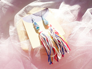 Itadakimasu teardrop rainbow tassels