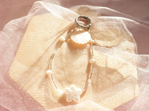 Itadakimasu bag charm/phone wristlet strap - purity