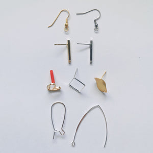 Asymmetrical Kidney Hook shapey - Psychedelic Infinity Earrings