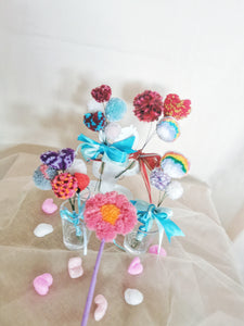 (Preorder) Everlasting Hearty Rainbow Pomz Blooms of 3s