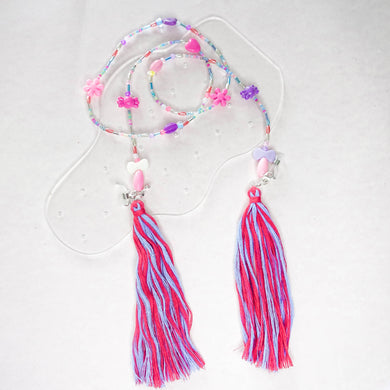 Dreams you wish 4 in 1 mask chain with tassels earrings