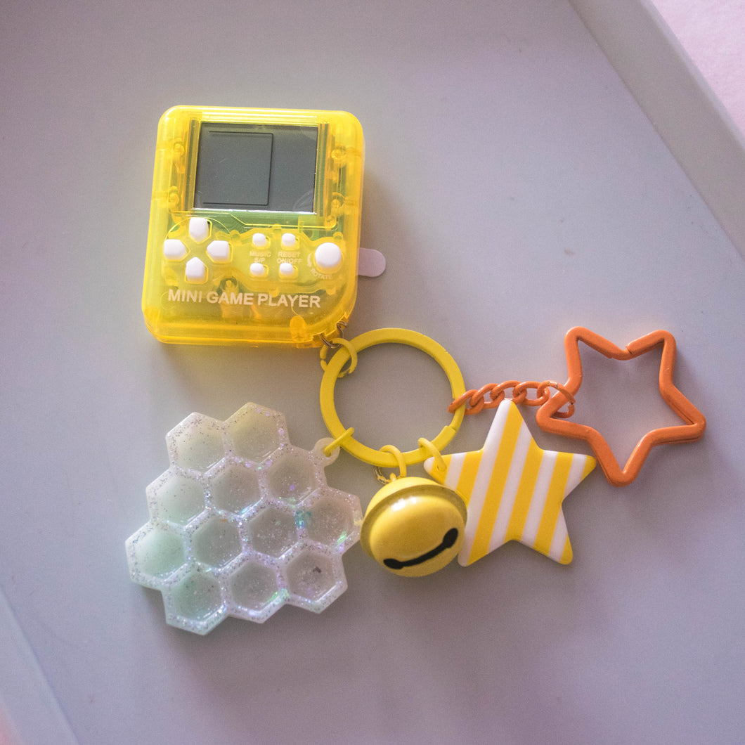 Yellow Mini Game Player bag charm