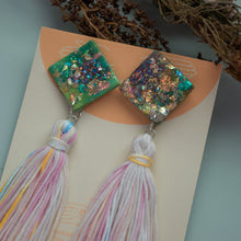 Load image into Gallery viewer, Mixed Media Diamond tassels