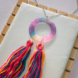 Circular double tassels Necklace
