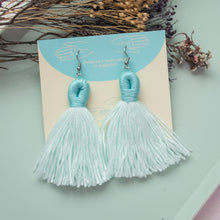 Load image into Gallery viewer, Wrapped tassels - Icy Blue