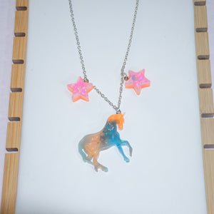 Starry unicorn necklace
