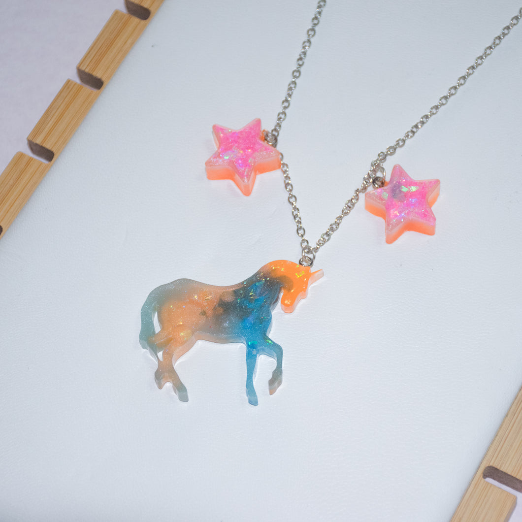 Starry unicorn necklace