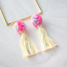 Load image into Gallery viewer, Pride Rainbow Ragamuffin Pomz with Tassels
