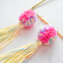 Load image into Gallery viewer, Pride Rainbow Ragamuffin Pomz with Tassels