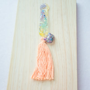 Meow cat paw with tassels Bookmark